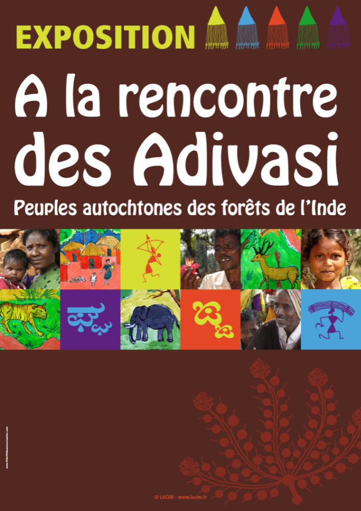 Affiche exposition Rencontre avec les Adivasi